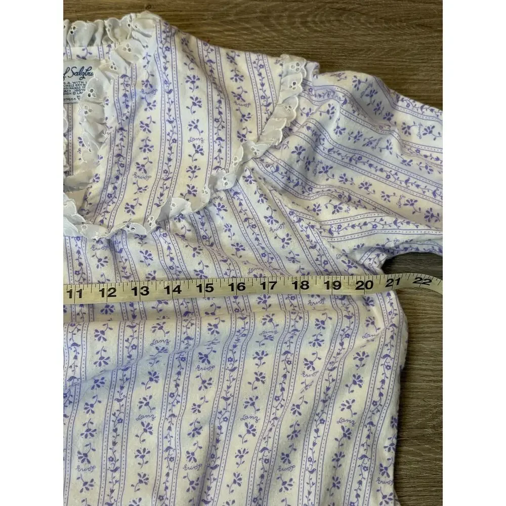 Lanz Salzburg Tyrolean Purple Flower Traditional Long Nightgown S Ballet Cottage